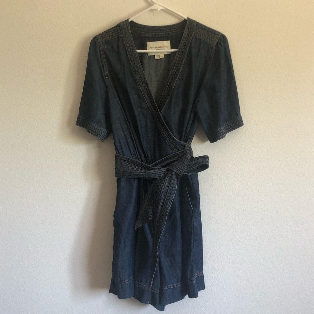 Denim romper from Anthropologie